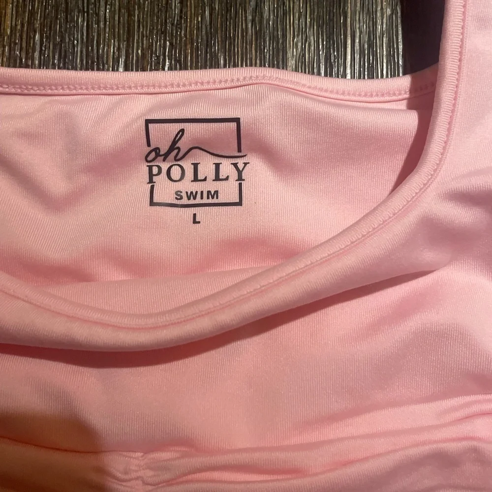 Oh Polly beach square neck bikini top size large new Barbie core